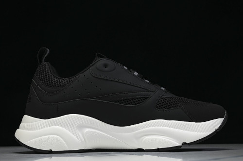 RETRO THICK-SOLED SPORTS JOGGING SHOES BLACK/WHITE/BLACK