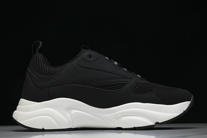 RETRO THICK-SOLED SPORTS JOGGING SHOES BLACK/WHITE/BLACK