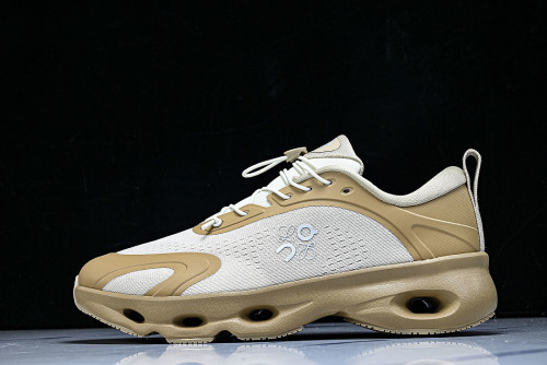 ON RUNNING LEISURE SPORTS SHOES WHITE/BROWN