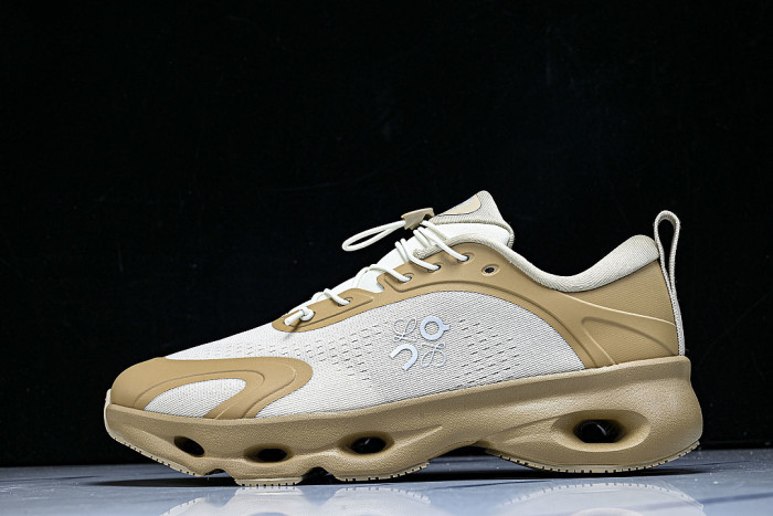 ON RUNNING LEISURE SPORTS SHOES WHITE/BROWN