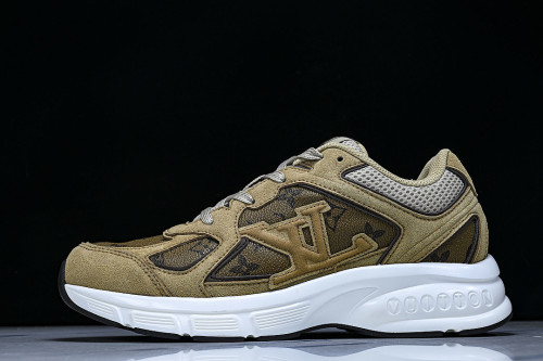 MESH-WOVEN SPORTY CASUAL RUNNING SHOES BROWN/BROWN/BROWN