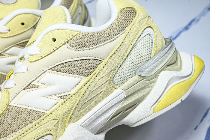 U90606U0 RETRO CASUAL SPORTS JOGGING SHOES YELLOW/WHITE/YELLOW