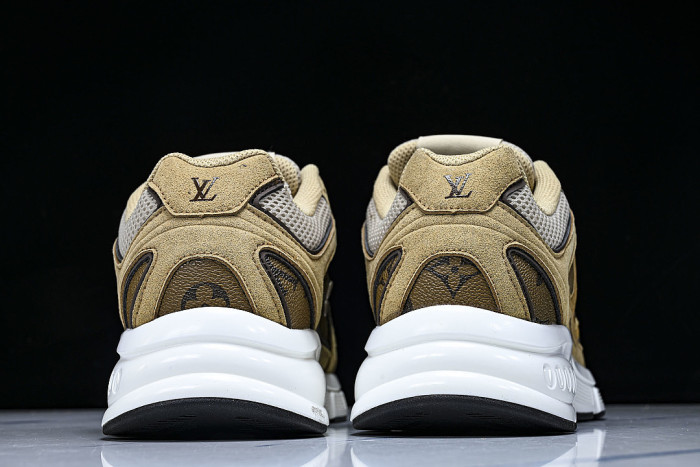 MESH-WOVEN SPORTY CASUAL RUNNING SHOES BROWN/BROWN/BROWN