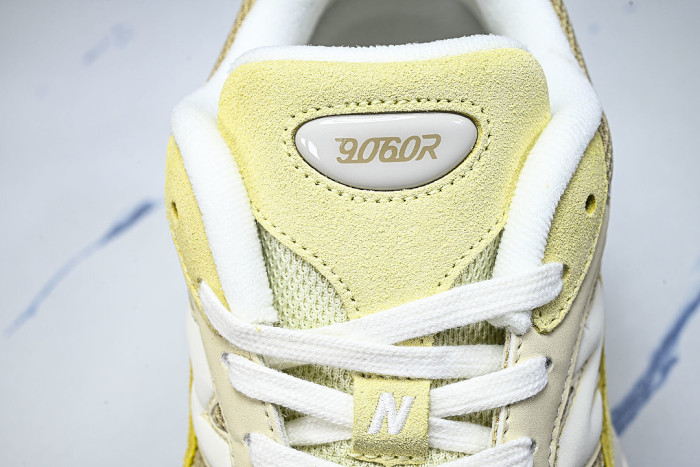 U90606U0 RETRO CASUAL SPORTS JOGGING SHOES YELLOW/WHITE/YELLOW