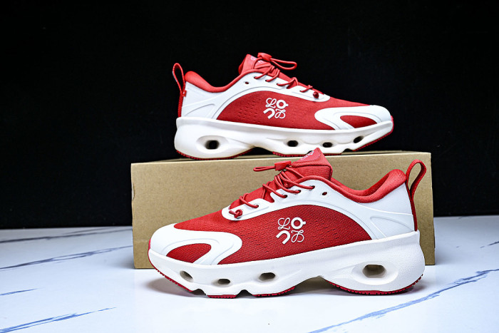 ON RUNNING LEISURE SPORTS SHOES RED/WHITE