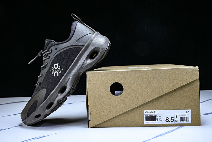 ON RUNNING LEISURE SPORTS SHOES BLACK/DARK BROWN