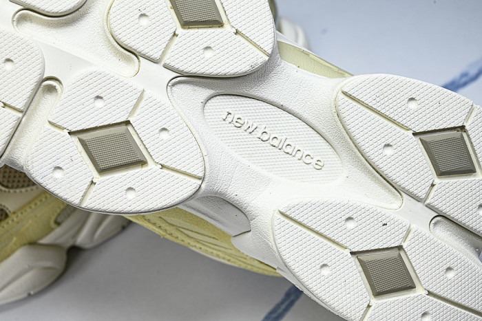 U90606U0 RETRO CASUAL SPORTS JOGGING SHOES YELLOW/WHITE/YELLOW