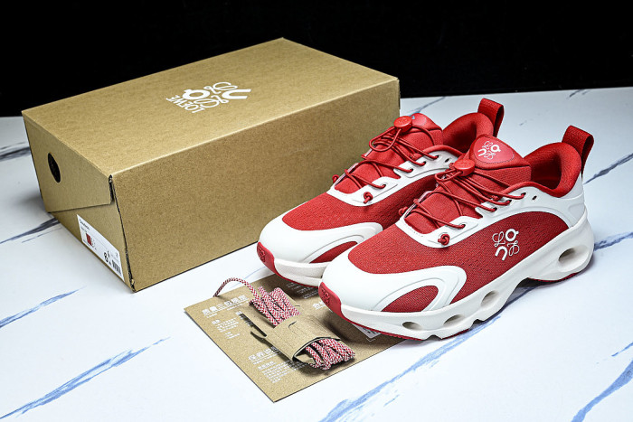 ON RUNNING LEISURE SPORTS SHOES RED/WHITE