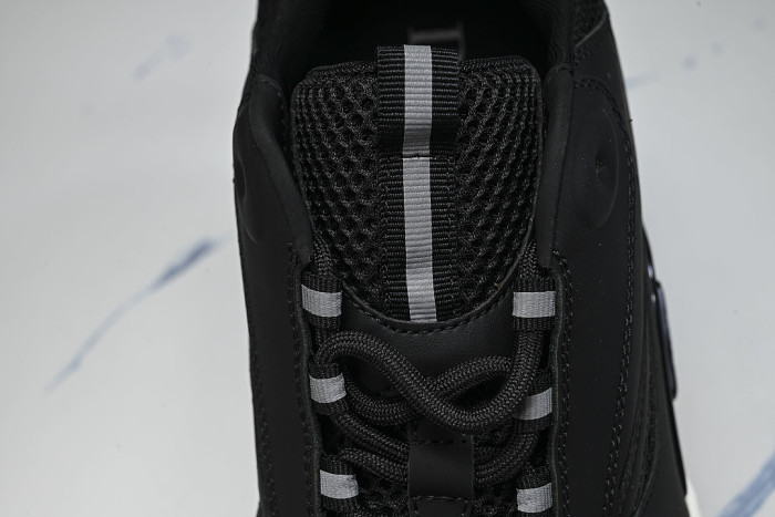 RETRO THICK-SOLED SPORTS JOGGING SHOES BLACK/WHITE/BLACK