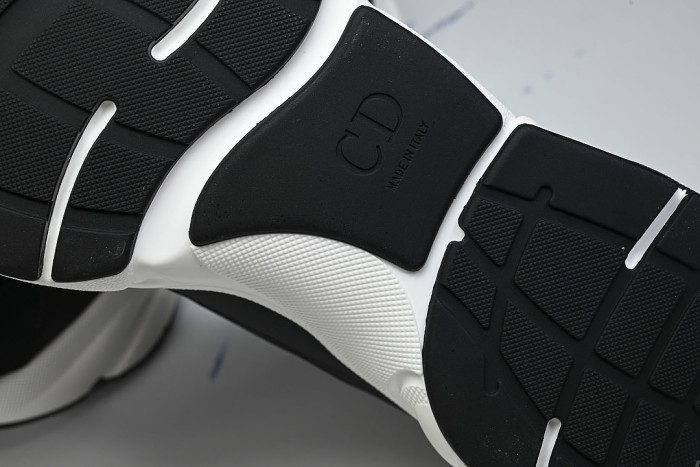 RETRO THICK-SOLED SPORTS JOGGING SHOES BLACK/WHITE/BLACK