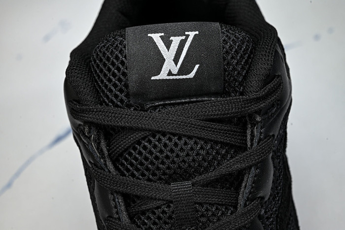 MESH-WOVEN SPORTY CASUAL RUNNING SHOES BLACK/BLACK/BLACK