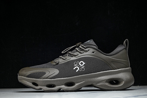 ON RUNNING LEISURE SPORTS SHOES BLACK/DARK BROWN