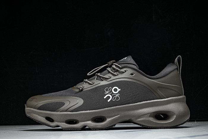 ON RUNNING LEISURE SPORTS SHOES BLACK/DARK BROWN