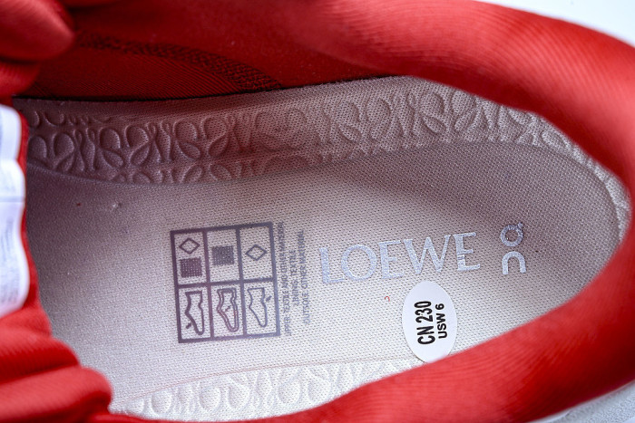 ON RUNNING LEISURE SPORTS SHOES RED/WHITE