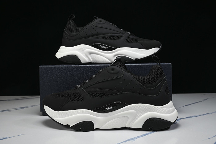 RETRO THICK-SOLED SPORTS JOGGING SHOES BLACK/WHITE/BLACK