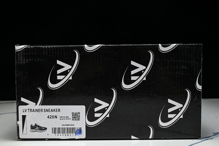 MESH-WOVEN SPORTY CASUAL RUNNING SHOES BLACK/WHITE/BLACK