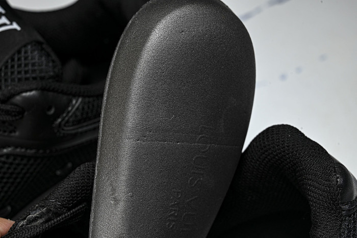MESH-WOVEN SPORTY CASUAL RUNNING SHOES BLACK/BLACK/BLACK