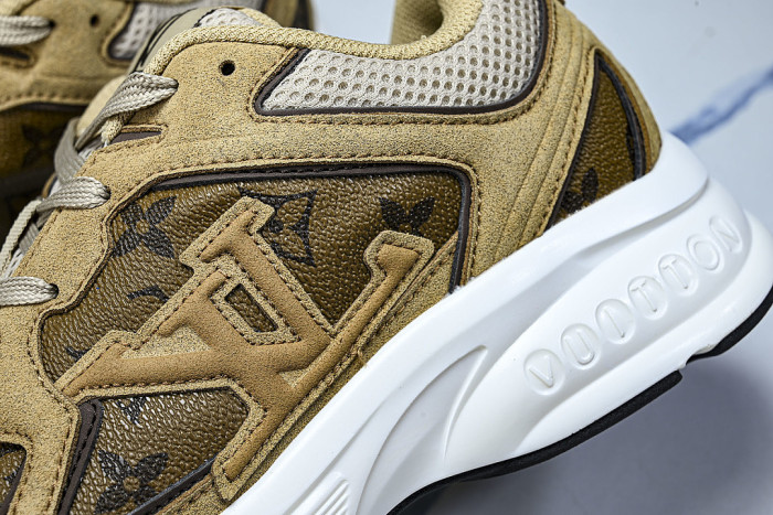 MESH-WOVEN SPORTY CASUAL RUNNING SHOES BROWN/BROWN/BROWN