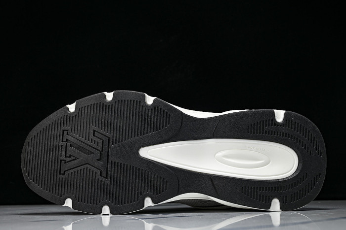 MESH-WOVEN SPORTY CASUAL RUNNING SHOES WHITE/BLACK/WHITE