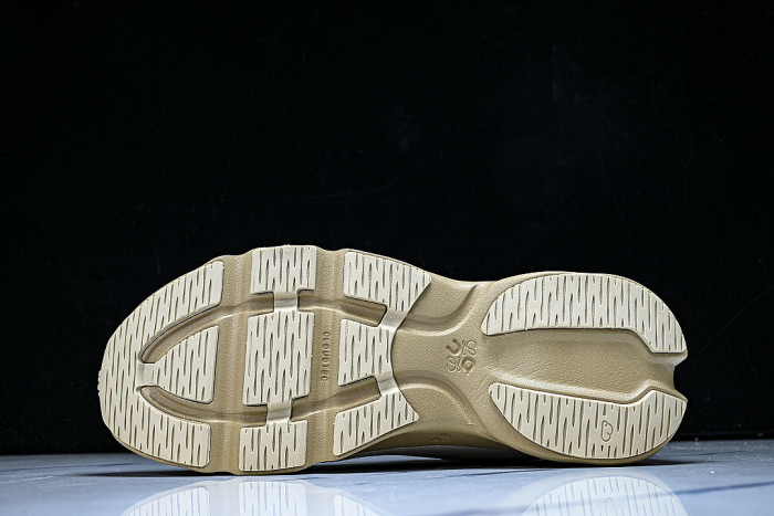 ON RUNNING LEISURE SPORTS SHOES WHITE/BROWN