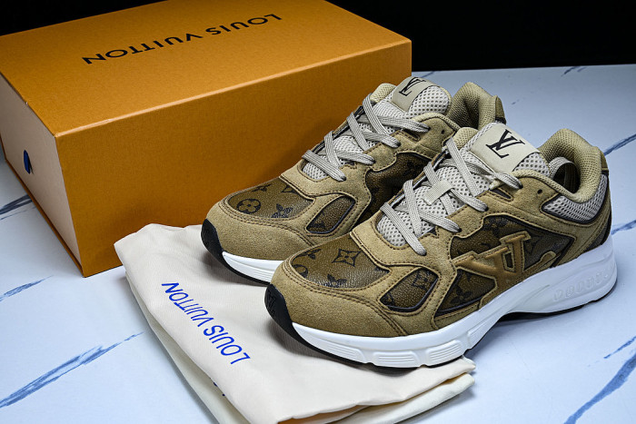 MESH-WOVEN SPORTY CASUAL RUNNING SHOES BROWN/BROWN/BROWN