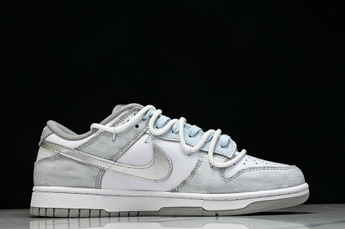 HF5441-105 DUNK LOW CASUAL SNEAKERS WHITE/LIGHT SMOKE GREY/WHITEC