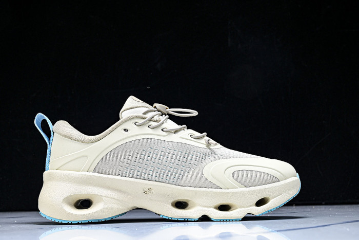ON RUNNING LEISURE SPORTS SHOES BEIGE/BLUE/BEIGE