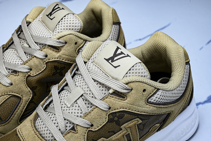 MESH-WOVEN SPORTY CASUAL RUNNING SHOES BROWN/BROWN/BROWN