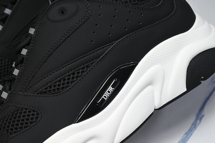RETRO THICK-SOLED SPORTS JOGGING SHOES BLACK/WHITE/BLACK