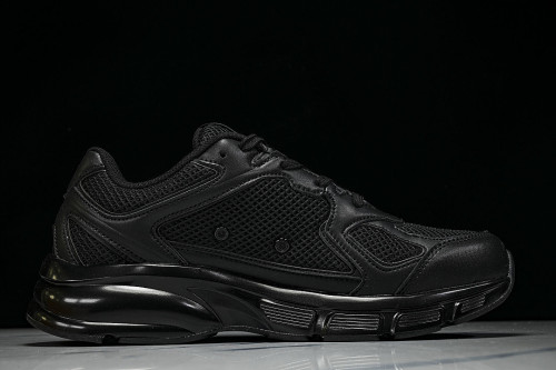 MESH-WOVEN SPORTY CASUAL RUNNING SHOES BLACK/BLACK/BLACK