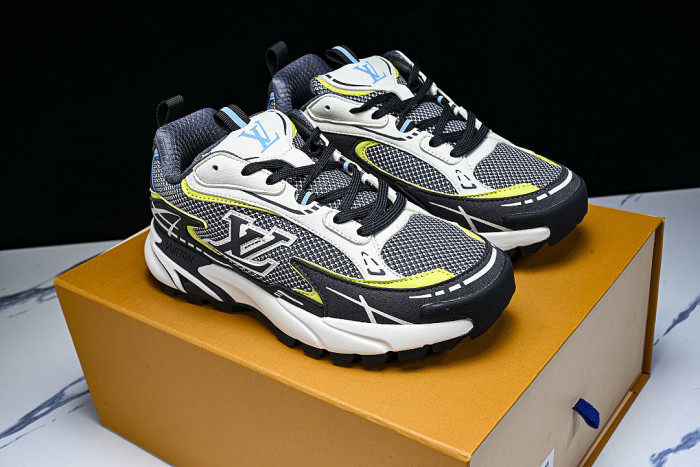 TATIC RUNNER THICK-SOLED LOW-TOP CASUAL SHOES BLACK/WHITE/GREEN