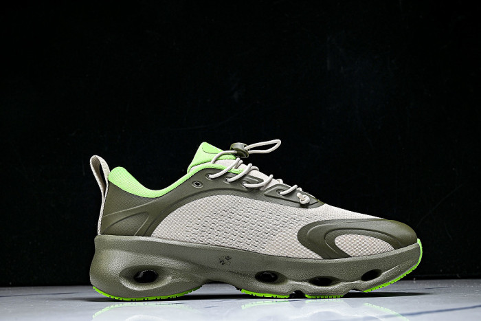 ON RUNNING LEISURE SPORTS SHOES BEIGE/GREEN