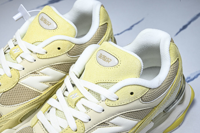 U90606U0 RETRO CASUAL SPORTS JOGGING SHOES YELLOW/WHITE/YELLOW
