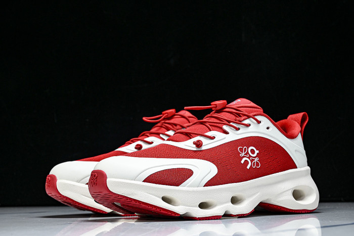 ON RUNNING LEISURE SPORTS SHOES RED/WHITE