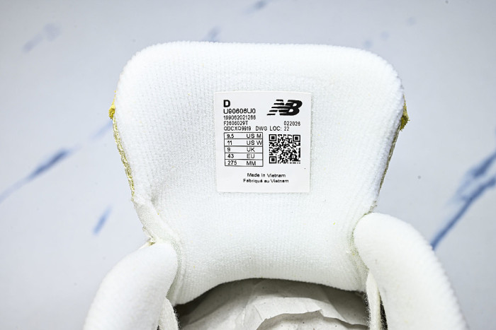 U90606U0 RETRO CASUAL SPORTS JOGGING SHOES YELLOW/WHITE/YELLOW