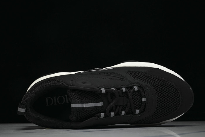 RETRO THICK-SOLED SPORTS JOGGING SHOES BLACK/WHITE/BLACK
