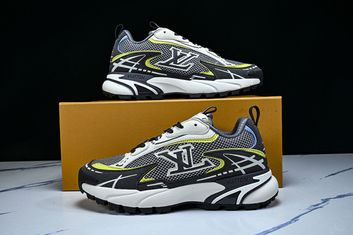 TATIC RUNNER THICK-SOLED LOW-TOP CASUAL SHOES BLACK/WHITE/GREEN