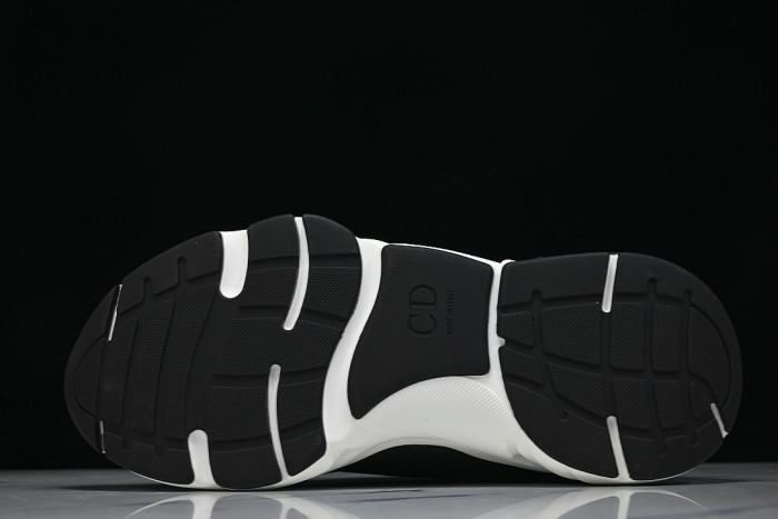 RETRO THICK-SOLED SPORTS JOGGING SHOES BLACK/WHITE/BLACK