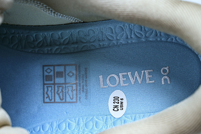 ON RUNNING LEISURE SPORTS SHOES BEIGE/BLUE/BEIGE