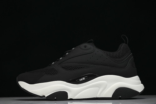 RETRO THICK-SOLED SPORTS JOGGING SHOES BLACK/WHITE/BLACK