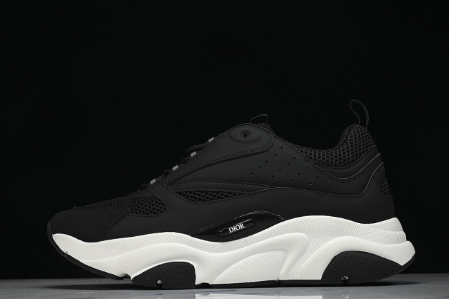 RETRO THICK-SOLED SPORTS JOGGING SHOES BLACK/WHITE/BLACK