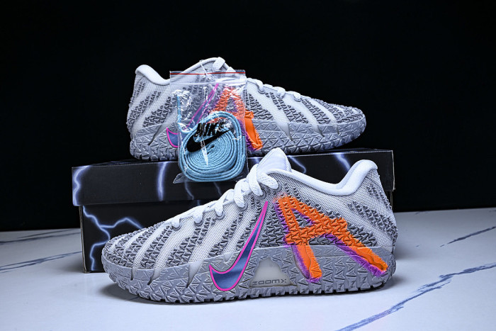 HF2794-100 JA 3 LIGHT SHOW CASUAL BASKETBALL SHOES LIGHT GRAY/GREY/ORANGE