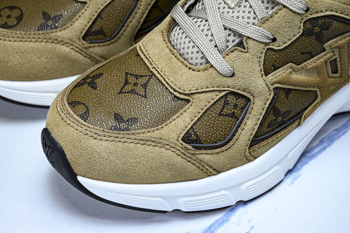 MESH-WOVEN SPORTY CASUAL RUNNING SHOES BROWN/BROWN/BROWN