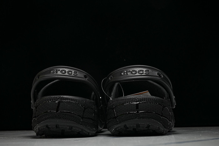 211489-90H FASHIONABLE RUBBER-SOLED FRONT-OPENING SLIPPERS BLACK/BLACK/BLACK