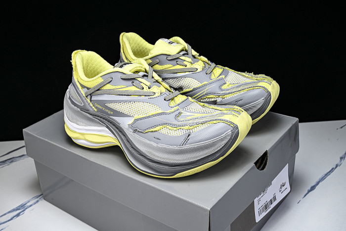WMRTN 1197 BALENCIAGA JET THICK SOLED LOW TOP DAD SHOES DARK GRAY/YELLOW