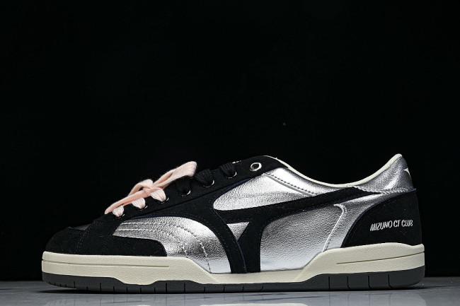 D1GH261013 CT CLUB RETRO LOW-TOP CASUAL SNEAKERS SILVER/BLACK