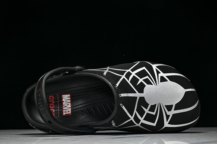211489-90H FASHIONABLE RUBBER-SOLED FRONT-OPENING SLIPPERS BLACK/SILVER