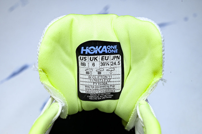 1176573 FYZ ONE CLIFTON 11 LIGHTWEIGHT AND BREATHABLE MESH RUNNING SHOES WHITE/ICE BLUE/GREEN
