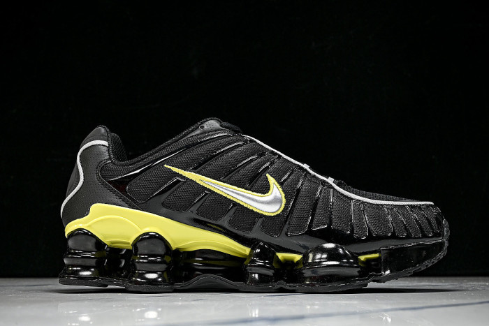 CNO151-002 SHOX TL BLACK/DYNAMIC YELLOW-METALLIC SILVER
