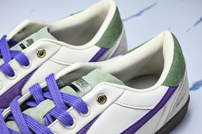 D1GH261007 CT CLUB RETRO LOW-TOP CASUAL SNEAKERS WHITE/PURPLE/GREEN/BROWN/GREY